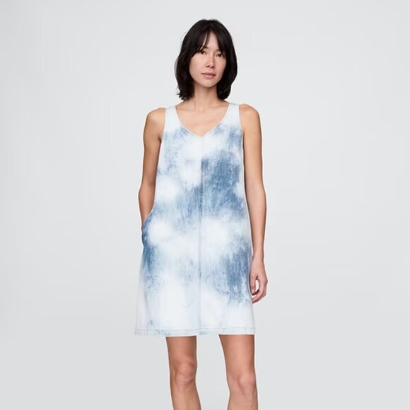 GAP - UltraSoft Denim Mini Dress - NWT - Picture 1 of 7